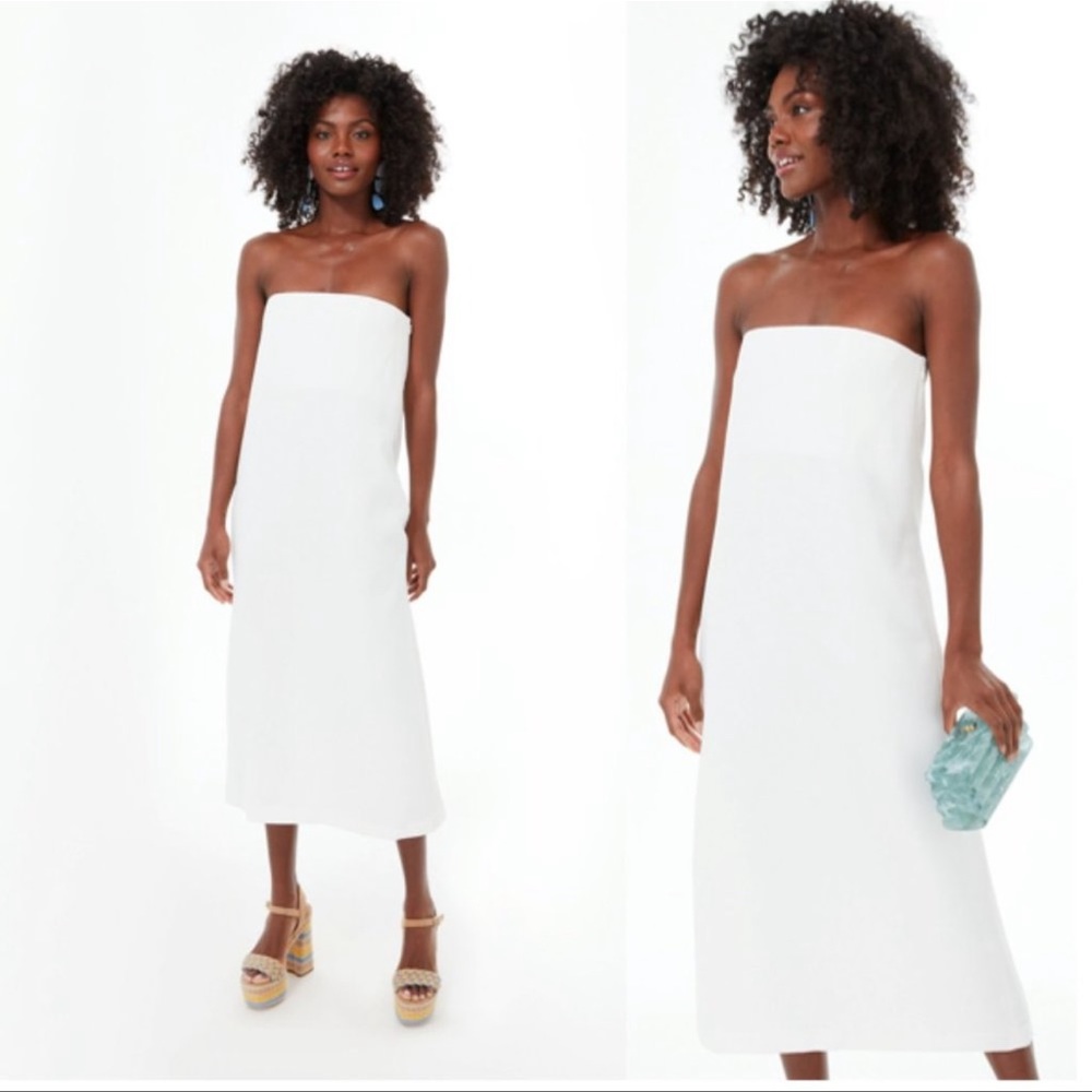 Strapless Ivory Crepe Marin Dress